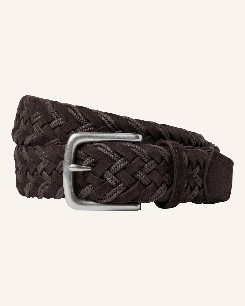 Hackett Gürtel Suede Plait Belt braun Braun