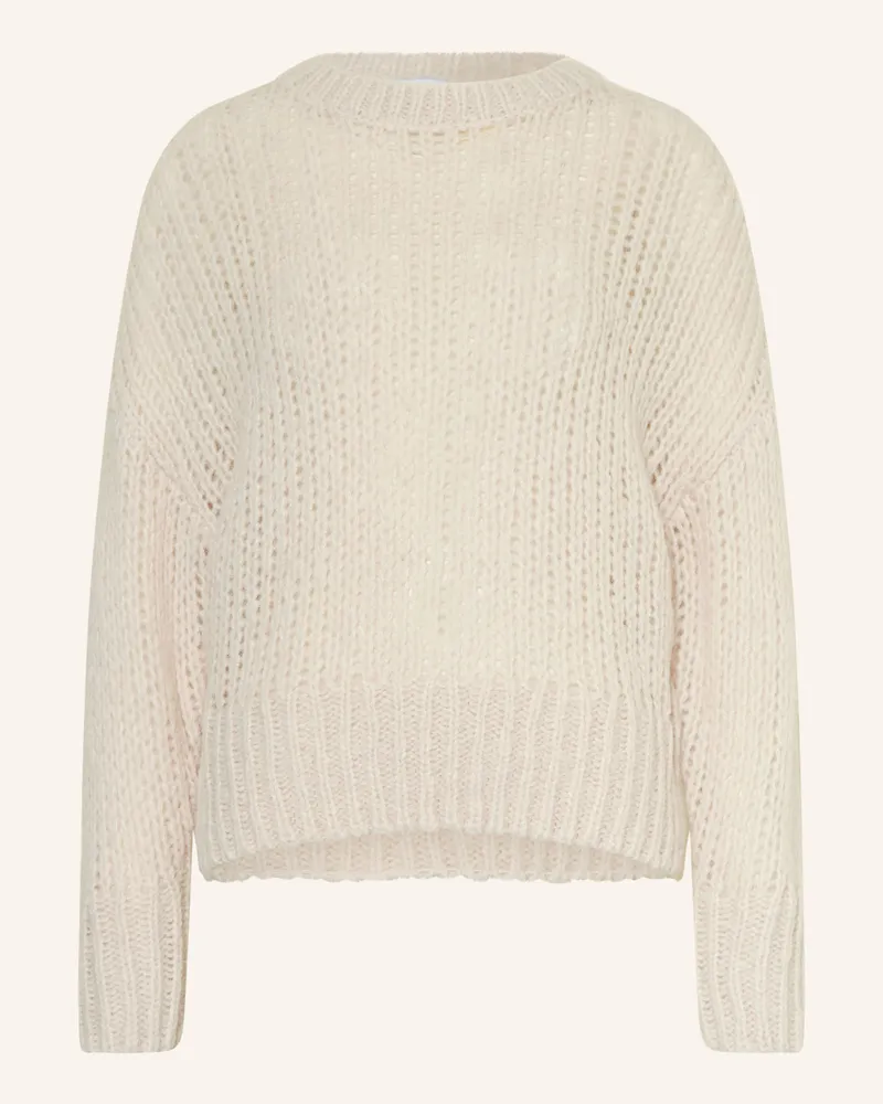 Mrs & HUGS Pullover Mit Alpaka weiss Creme