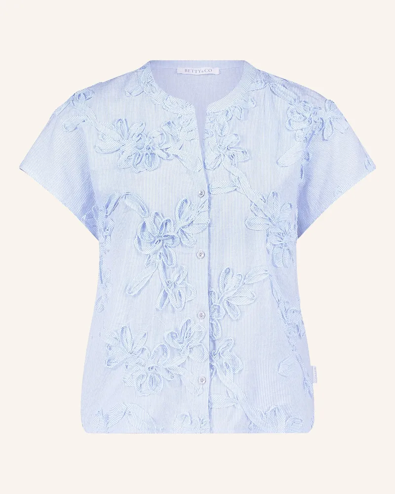 Betty Barclay Hemdbluse Mit Stickerei blau Weiss