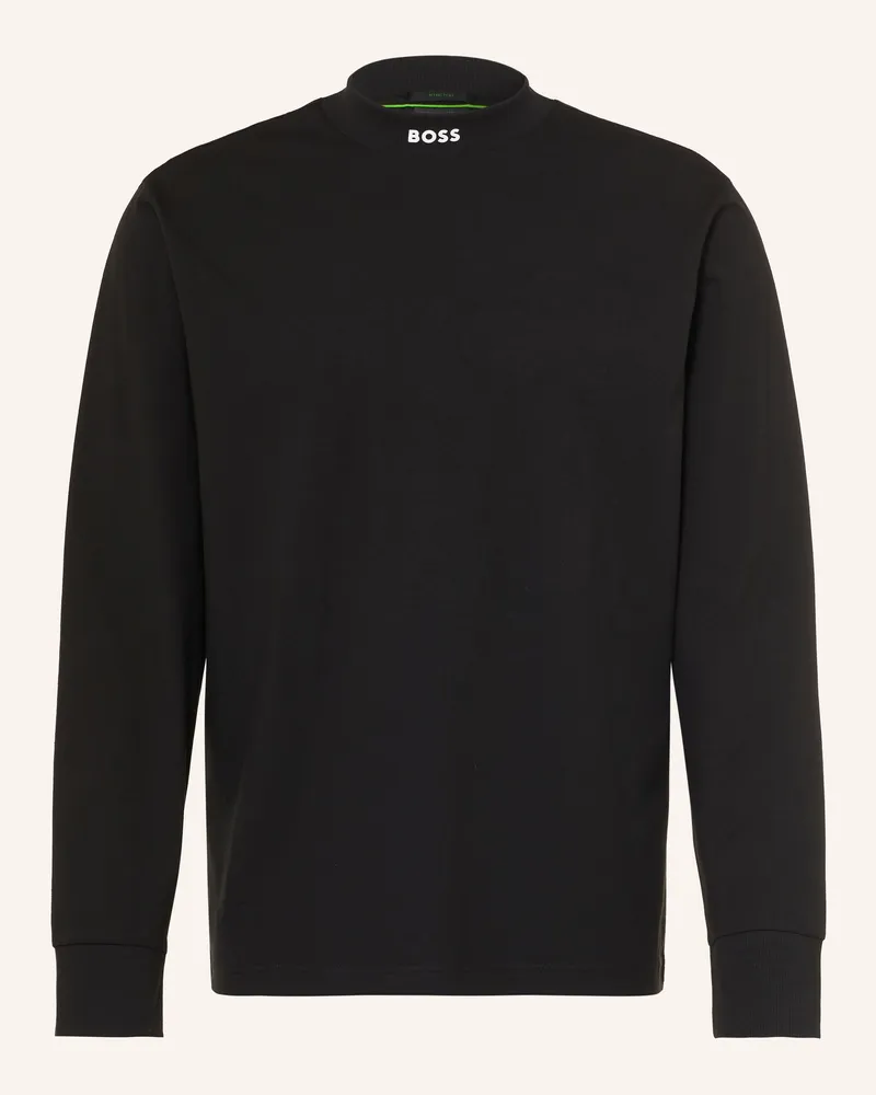 HUGO BOSS Longsleeve schwarz Schwarz