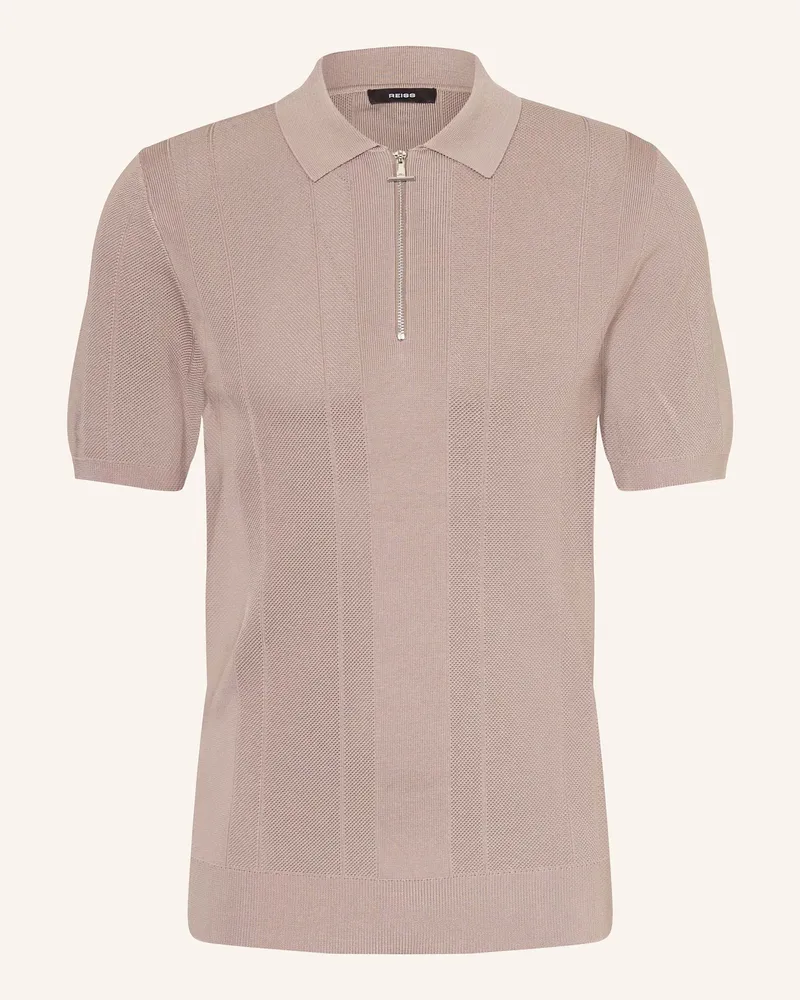 Reiss Strick-Poloshirt BART Taupe