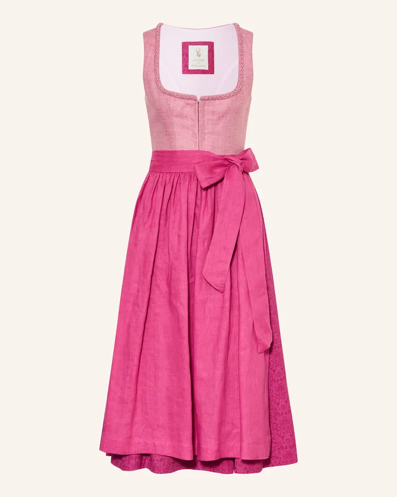 Johann & Johanna Dirndl im Materialmix Pink