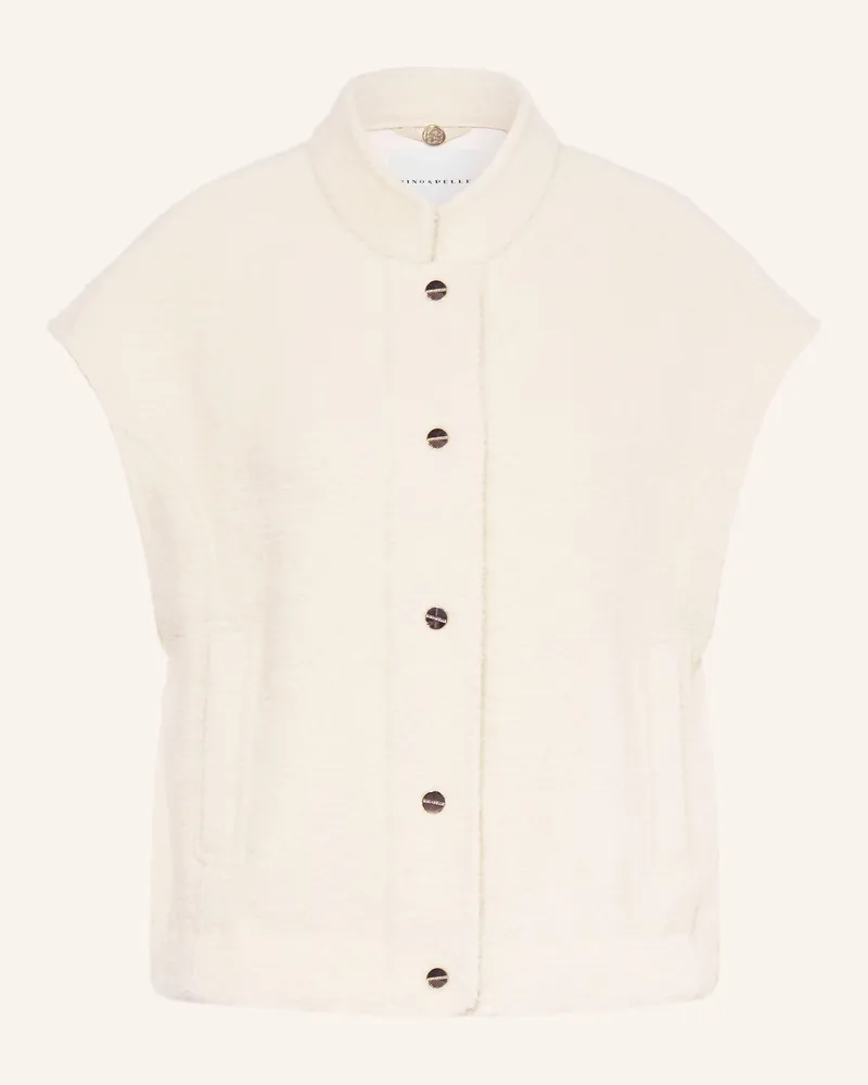 RINO & PELLE Strickweste Teuntje weiss Hellbraun