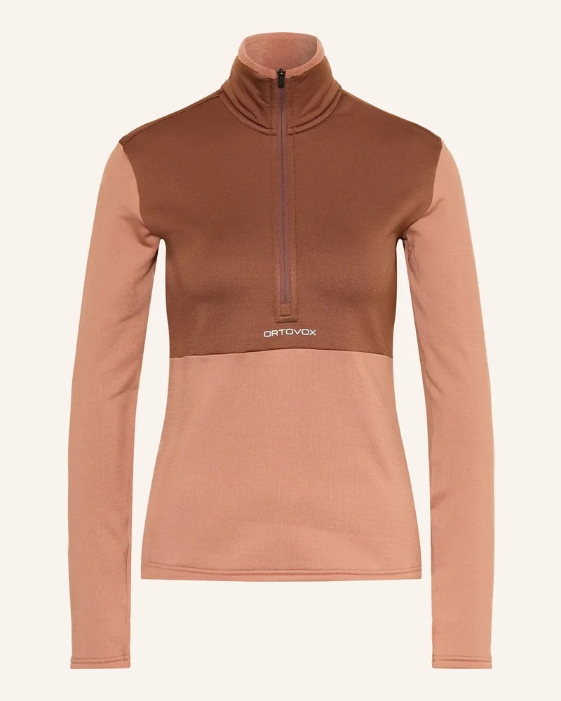 Ortovox Fleece-Troyer Fleece Light Zip Neck rosa Altrosa