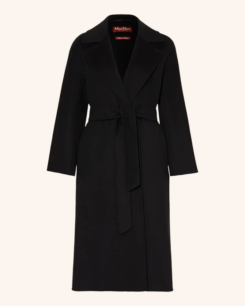 Max Mara Wollmantel Cles schwarz Schwarz