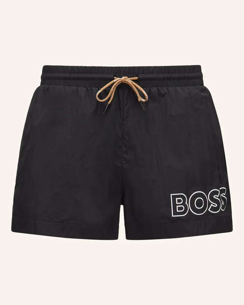 HUGO BOSS Badeshort MOONEYE Schwarz