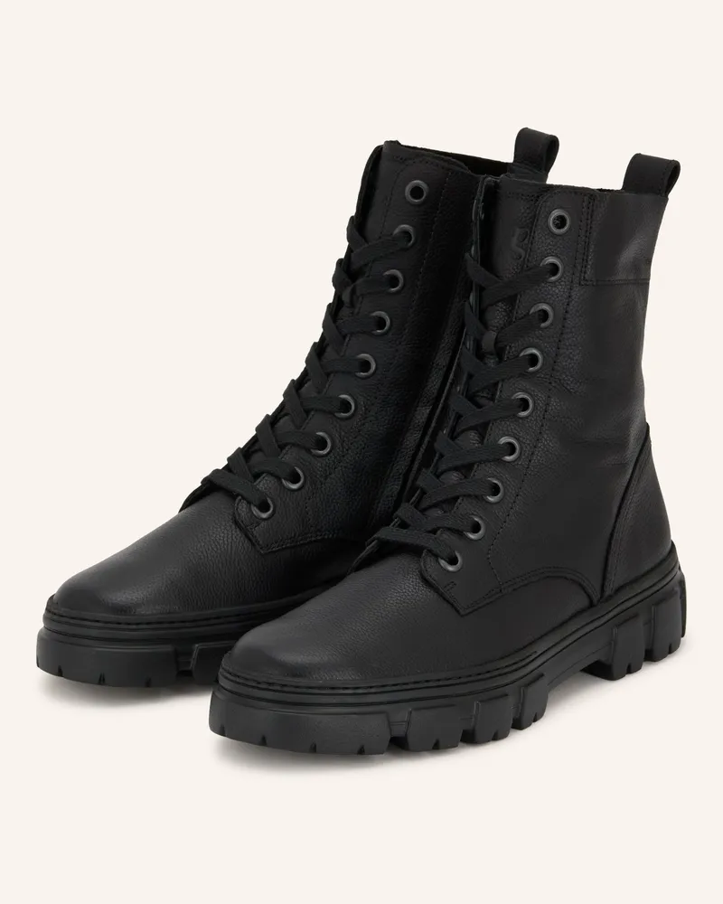 paul green Schnürboots schwarz Schwarz