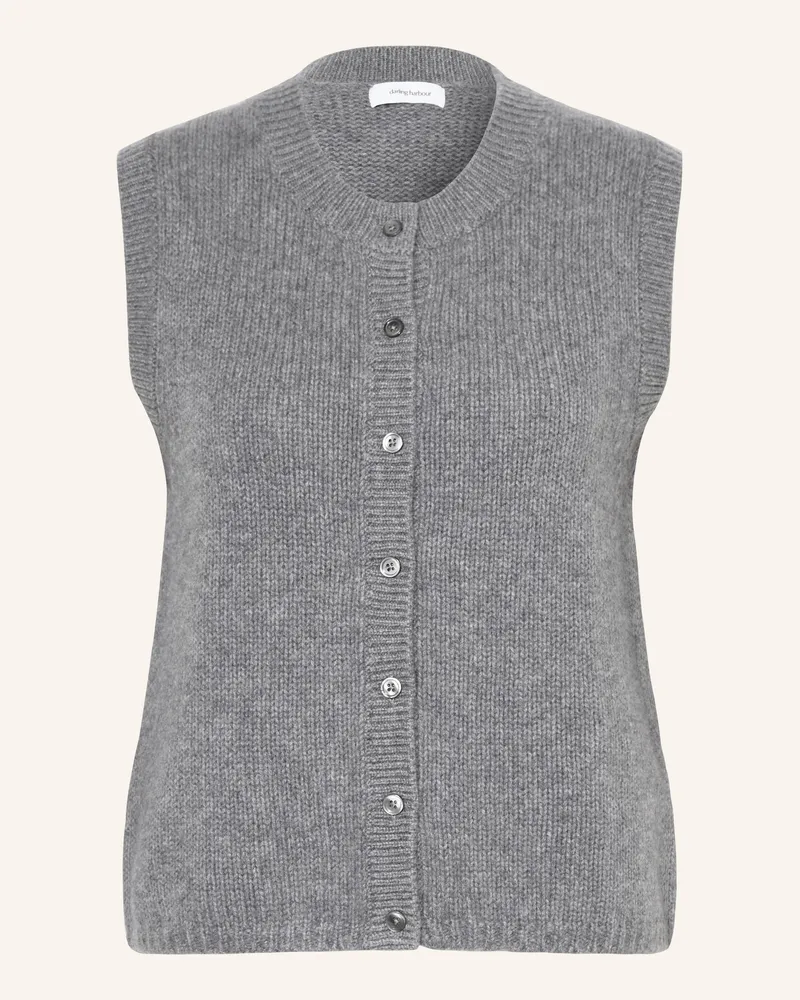 Darling Harbour Strickweste Aus Cashmere grau Midgrey