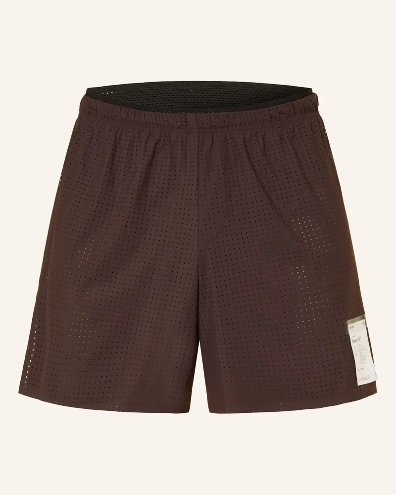 Satisfy 2-In-1-Laufshorts Space-O™ braun Dunkelbraun