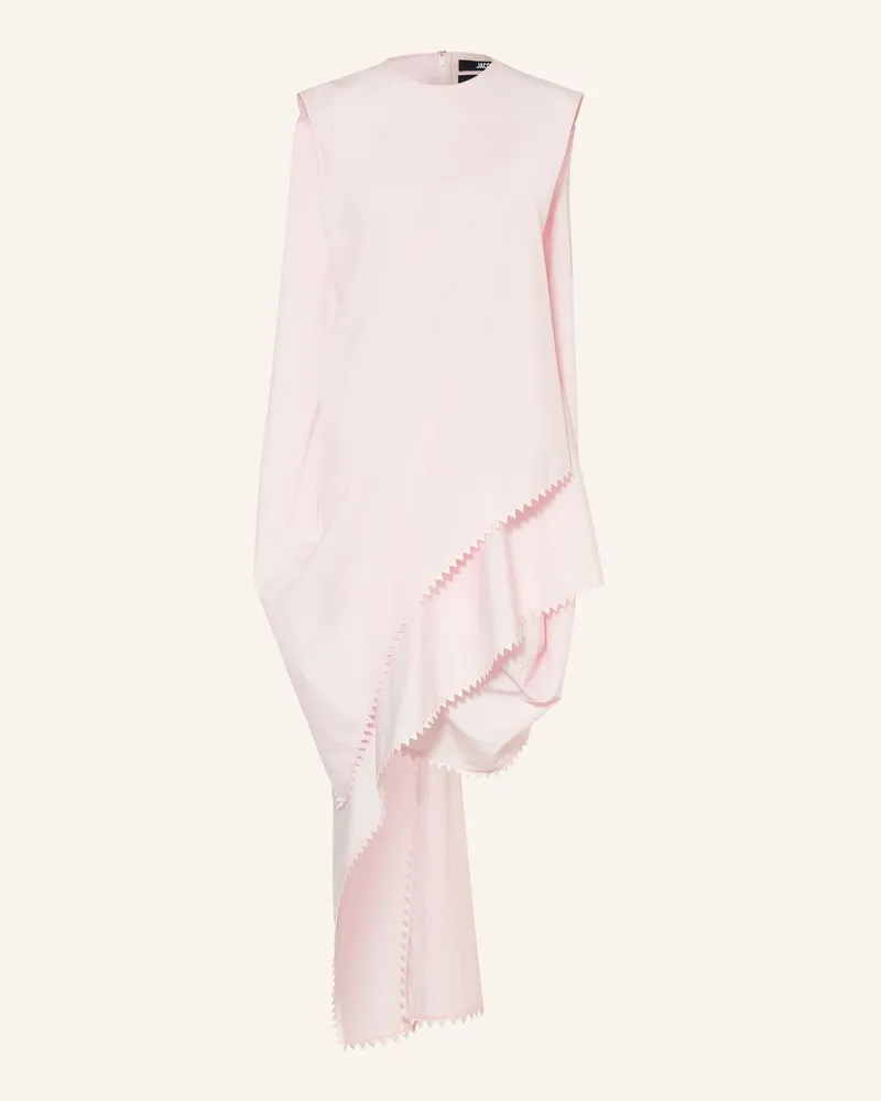 Jacquemus Cocktailkleid La Robe Traversin In Wickeloptik rosa Hellrosa
