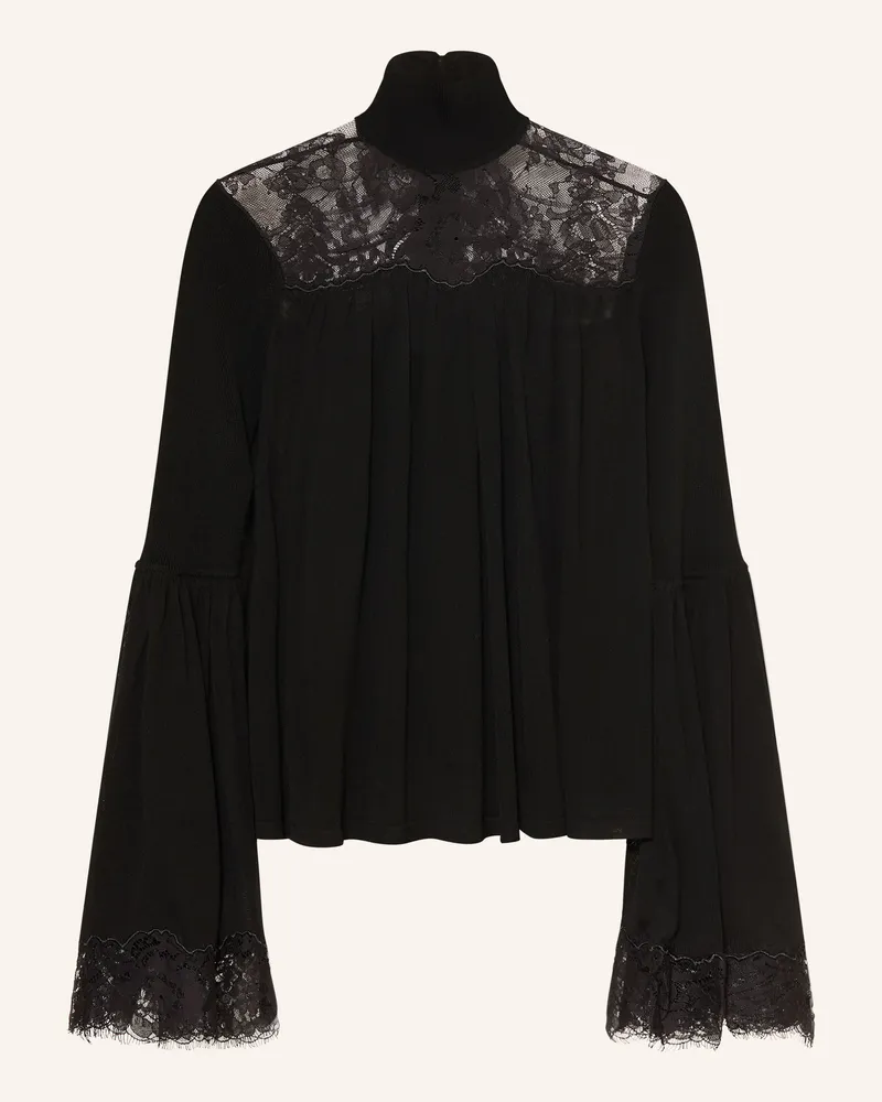 Zimmermann Blusenshirt Valiant Mit Spitze schwarz Schwarz