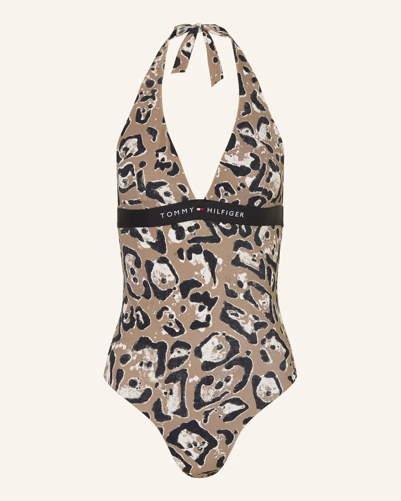 Tommy Hilfiger Neckholder-Badeanzug beige Taupe