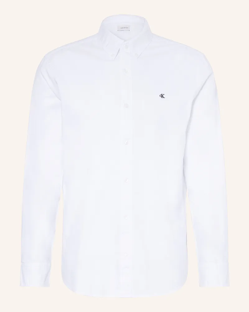 Calvin Klein Oxfordhemd Classic Fit Weiss