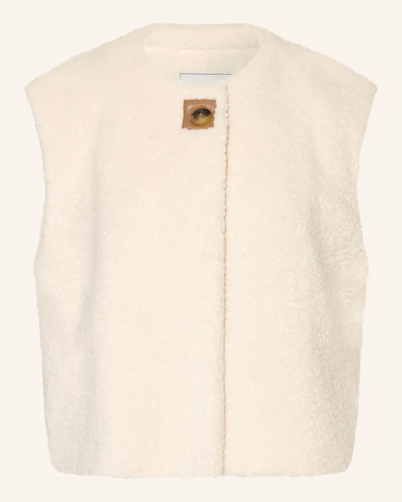 Neo Noir Teddyfell-Weste ANJANNA Ecru