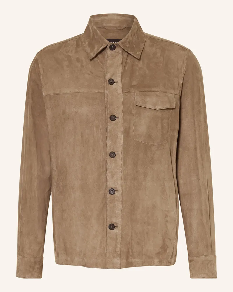 Arma Leder-Overjacket DILLEN Taupe
