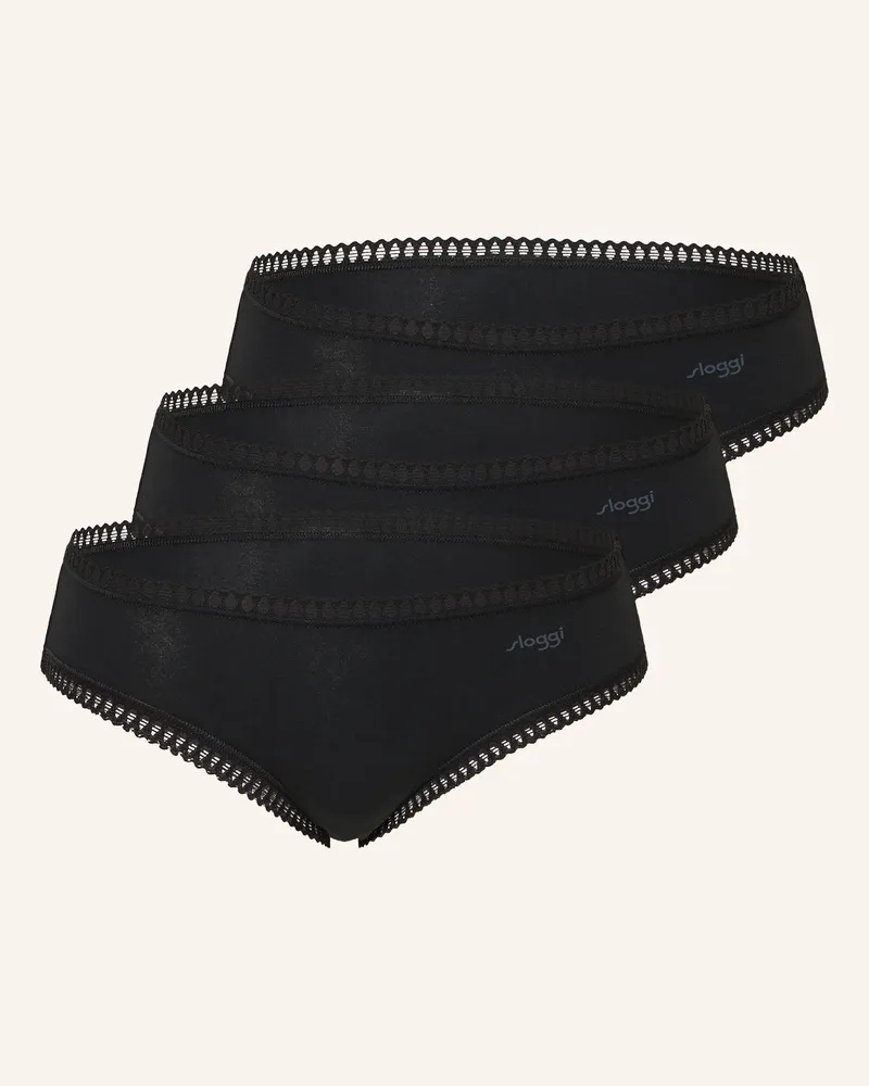 Sloggi 3er-Pack Panties GO CRUSH Schwarz