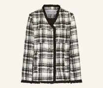 Tweed-Blazer mit Glitzergarn
