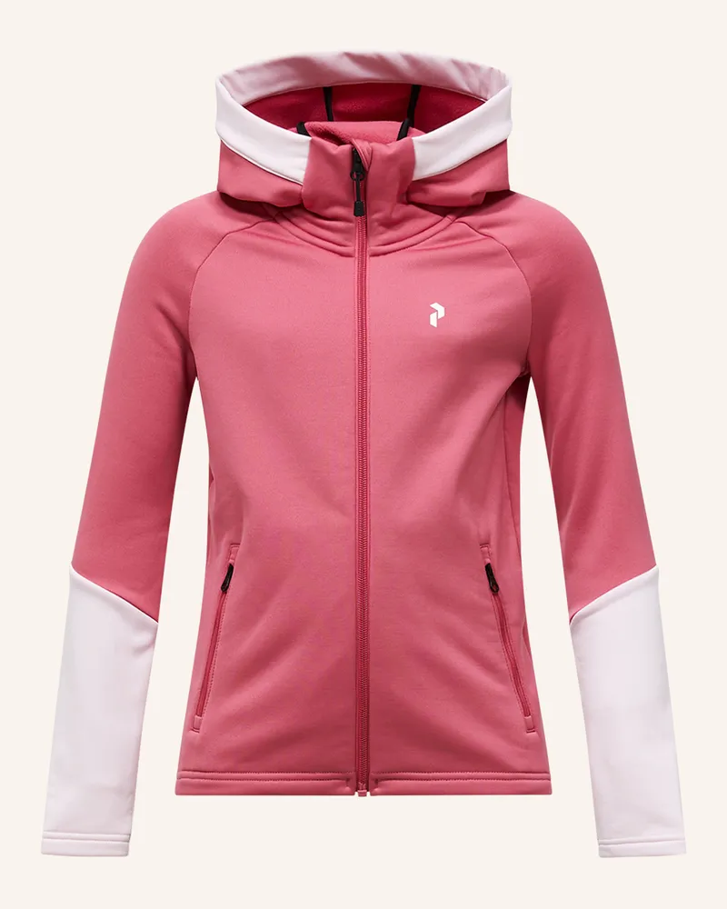 Peak Performance Jr Rider Essentials Midlayer Zip Hood Fleecejacke rosa Rosé