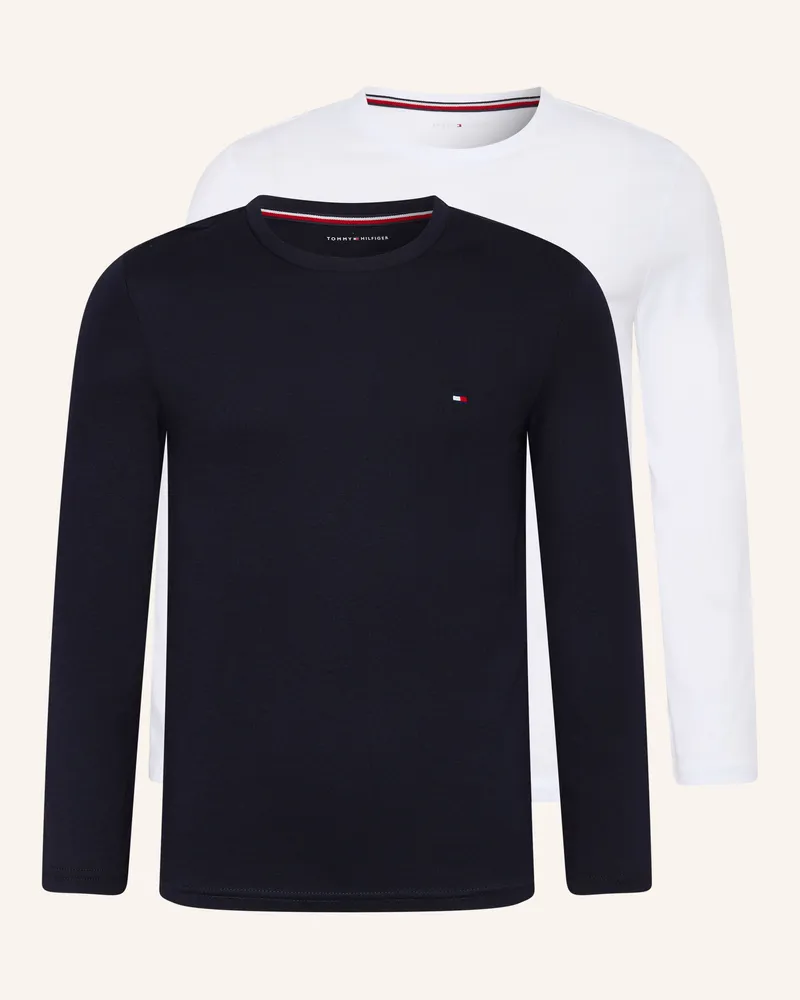 Tommy Hilfiger 2er-Pack Longsleeve blau Dunkelblau