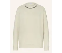 Cashmere-Pullover mit Schmuckperlen