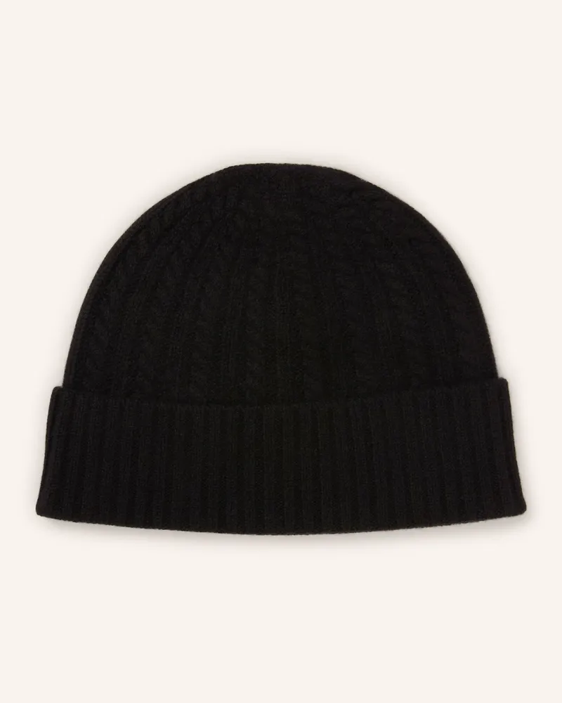 S. Marlon Cashmere-Mütze schwarz Schwarz