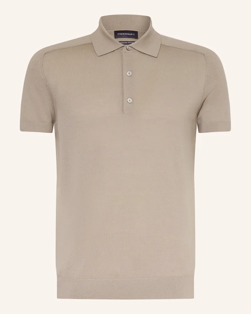 Strokesman's Strokesman Strick-Poloshirt gruen Khaki