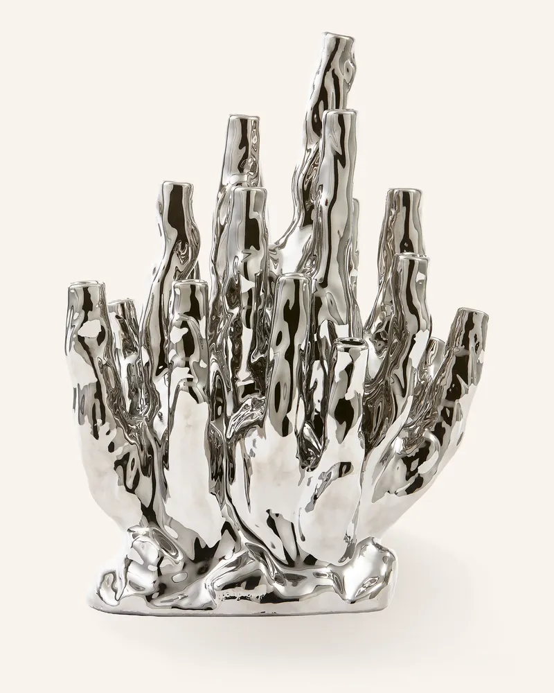 POLSPOTTEN Vase Coral silber Silber