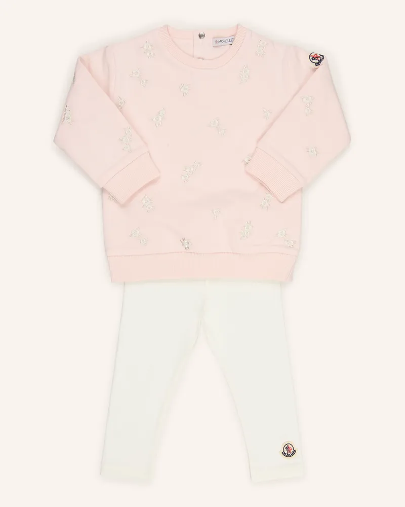 Moncler Set: Sweatshirt Und Leggings rosa Rosé