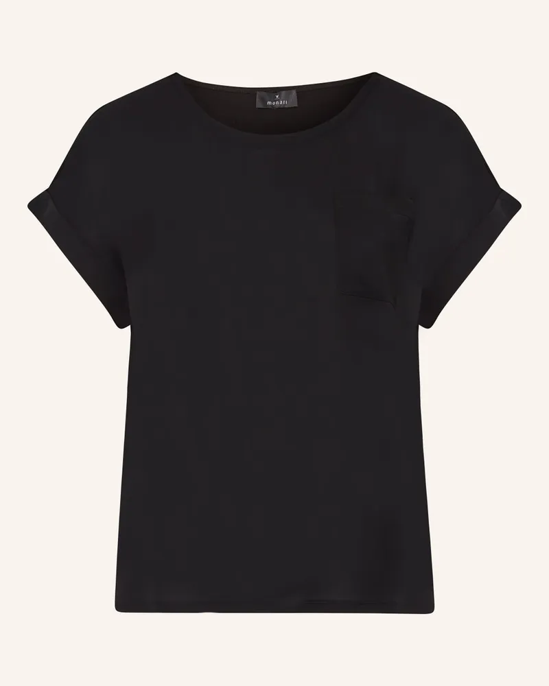 monari T-Shirt im Materialmix Schwarz