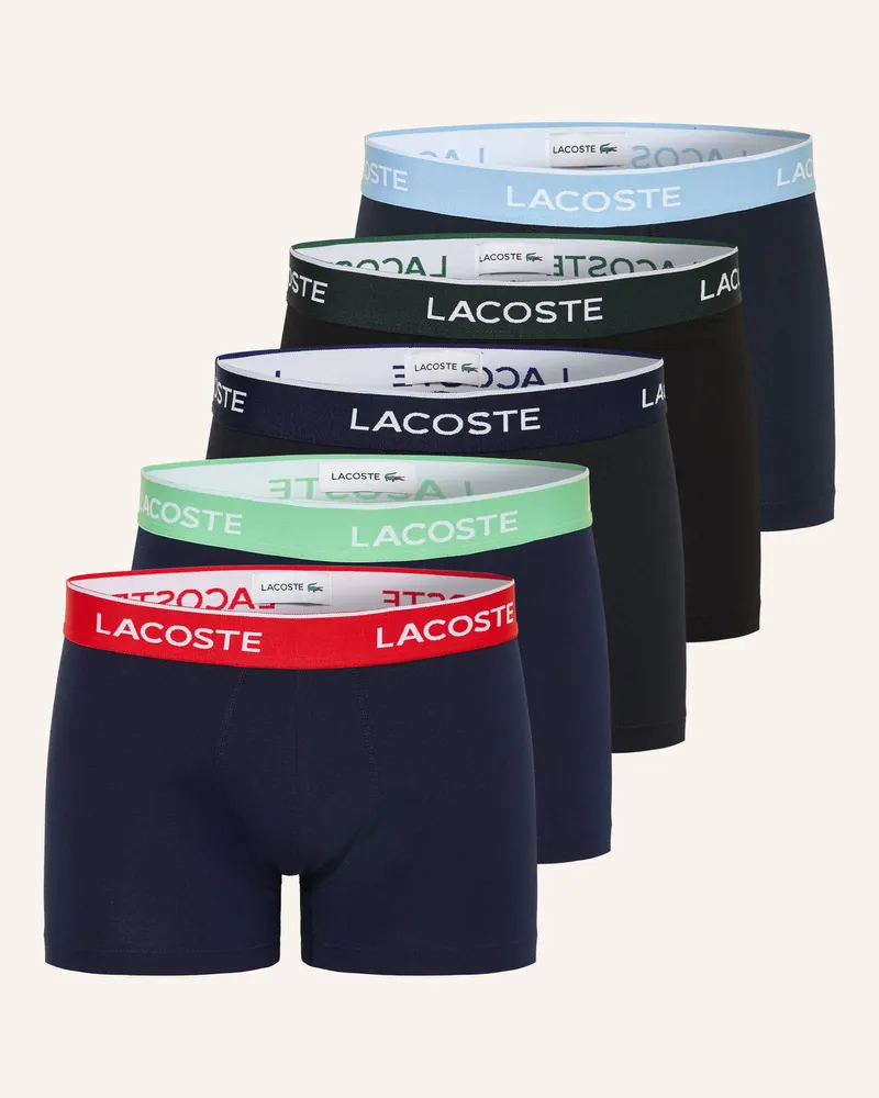 Lacoste 5er-Pack Boxershorts rot Dunkelblau
