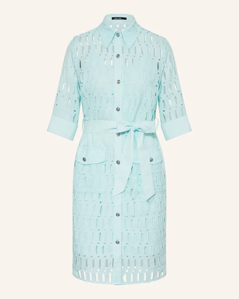 MARC AUREL Hemdblusenkleid aus Lochspitze Türkis