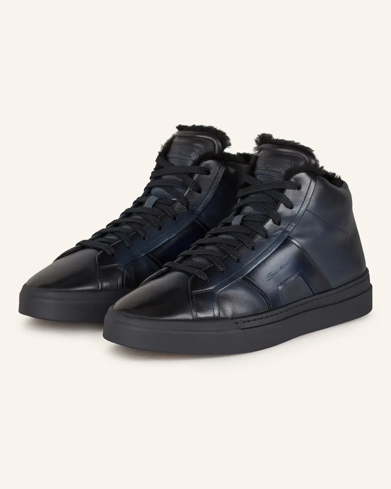 Santoni Hightop-Sneaker Dunkelblau