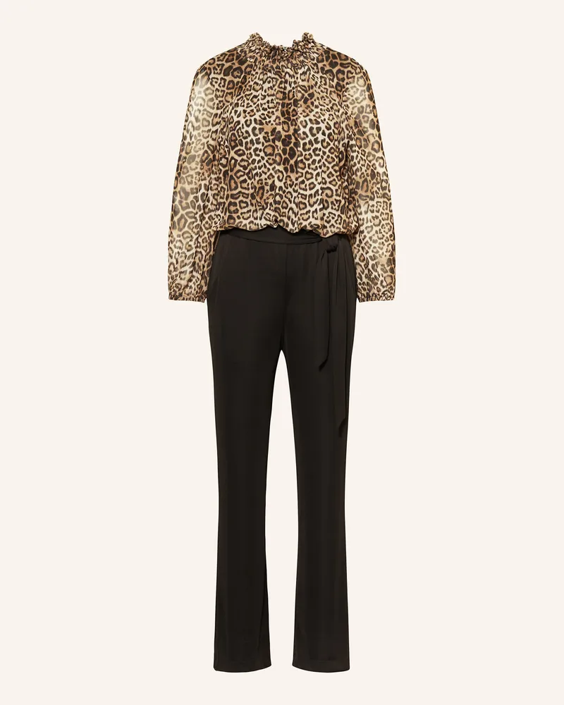 ana alcazar Jumpsuit Mit Rüschen beige Schwarz