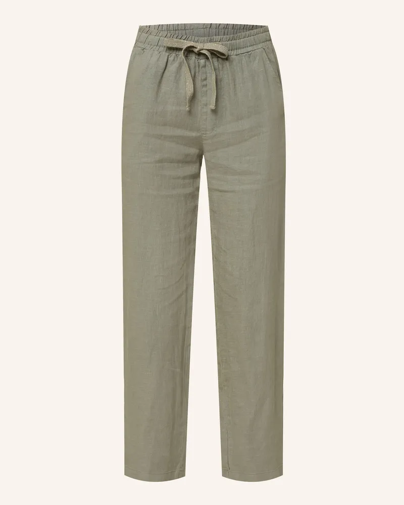 Cartoon Leinenhose mit Glitzergarn Grün