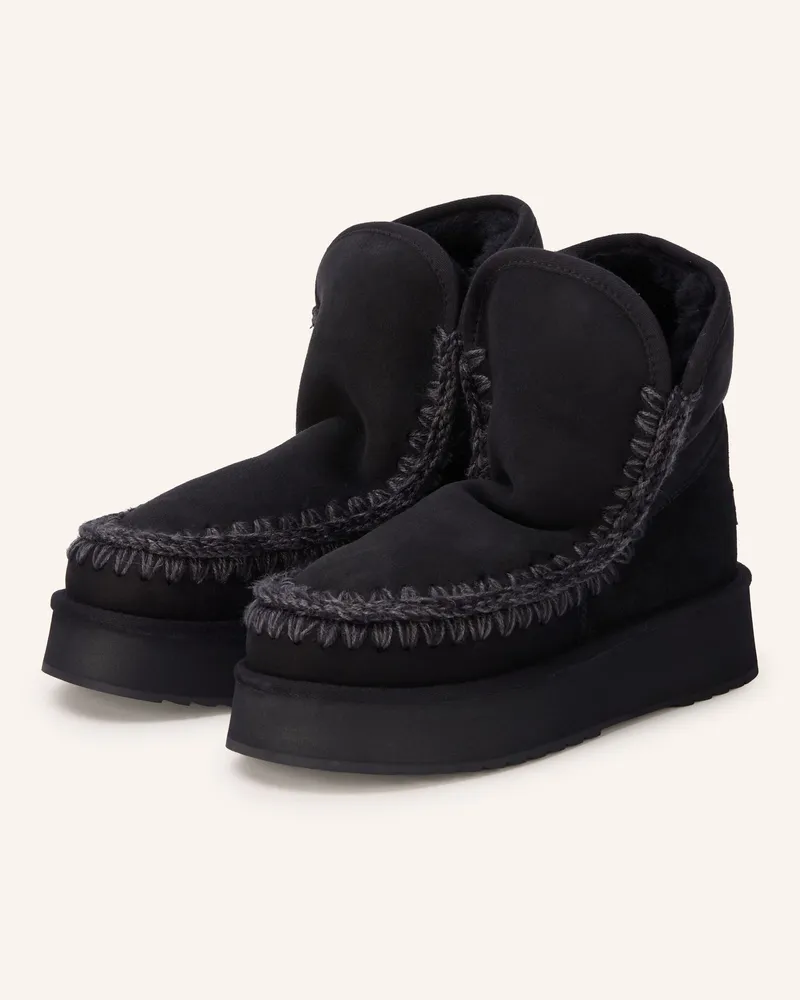 Mou Plateau-Boots schwarz Schwarz