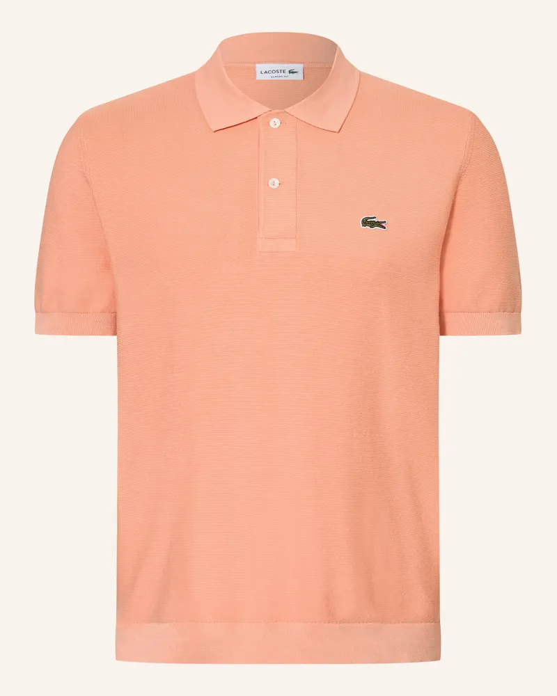 Lacoste Strick-Poloshirt Classic Fit orange Lachs