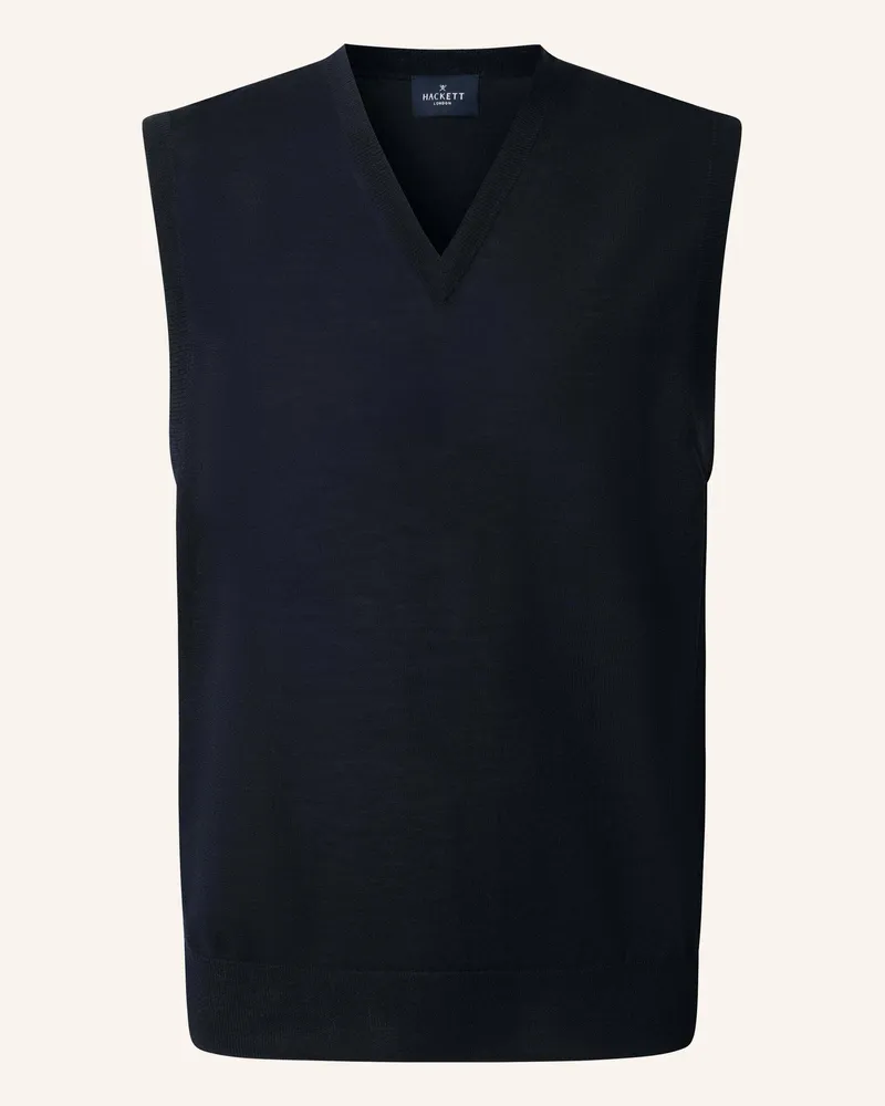 Hackett Gilet MERINO SILK VEST Blau