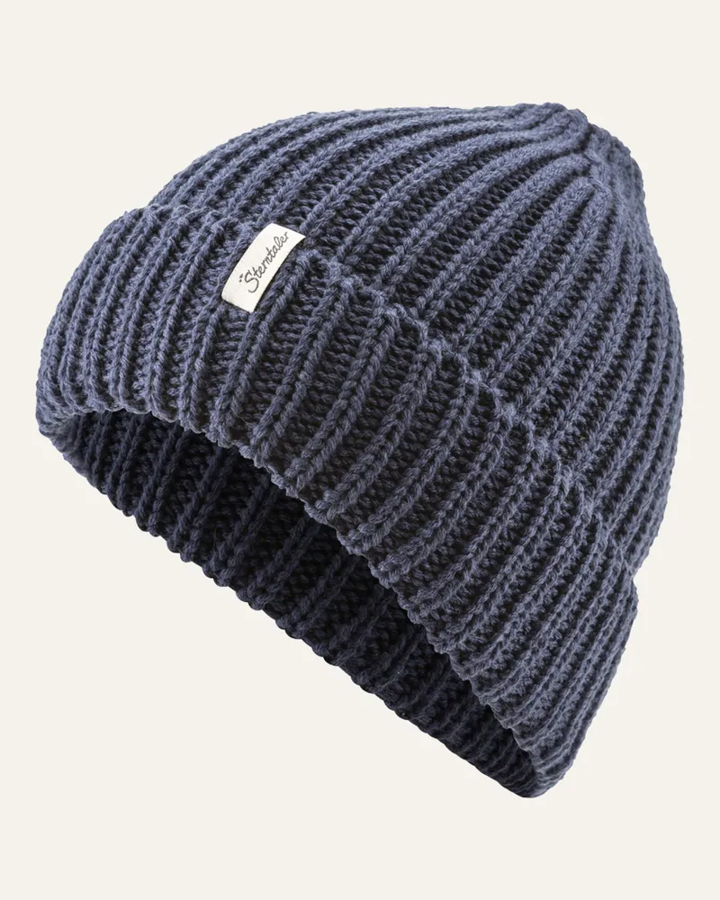 Sterntaler Strickmütze Umschlag Blau