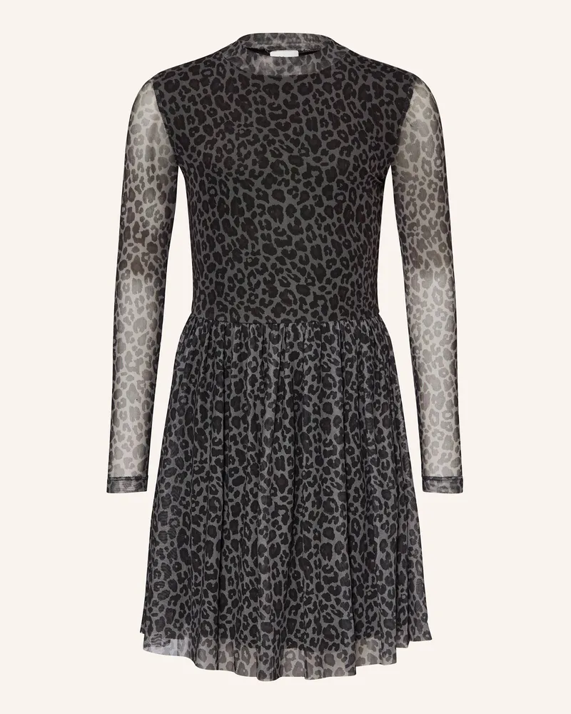 S.Oliver Mesh-Kleid schwarz Grau
