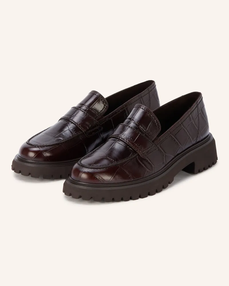 paul green Loafer Big Croco braun Dunkelbraun