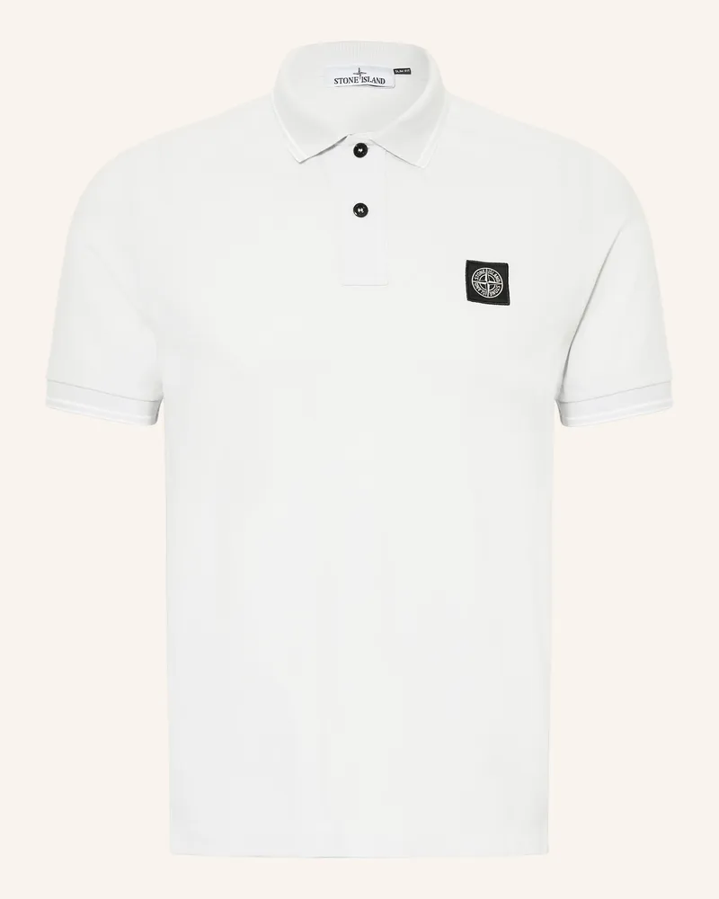 Stone Island Piqué-Poloshirt Hellgrau