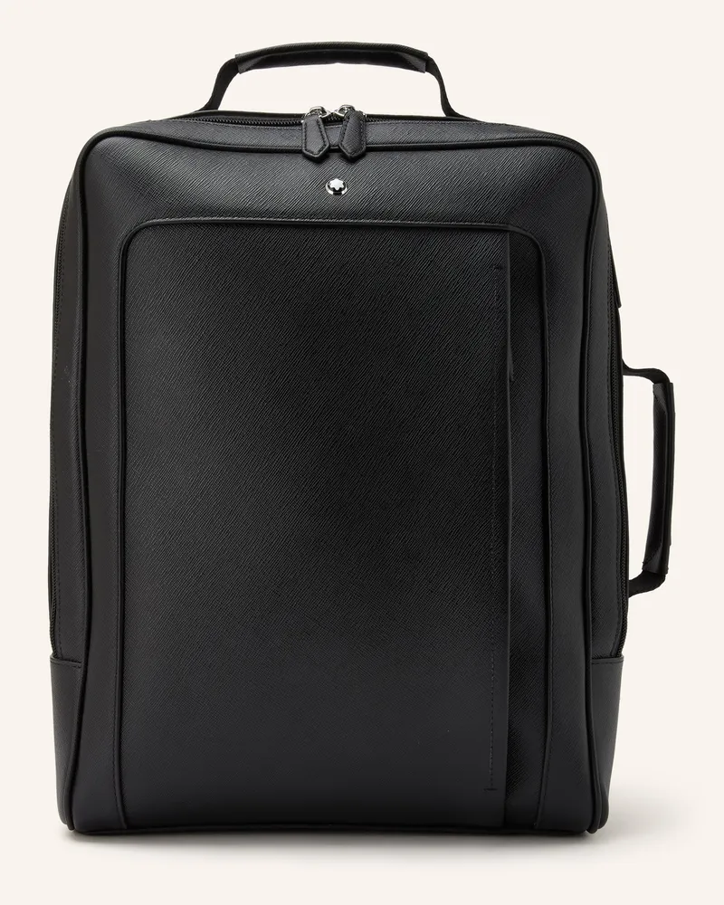Montblanc Saffiano-Rucksack Companion Mit Laptop-Fach schwarz Schwarz