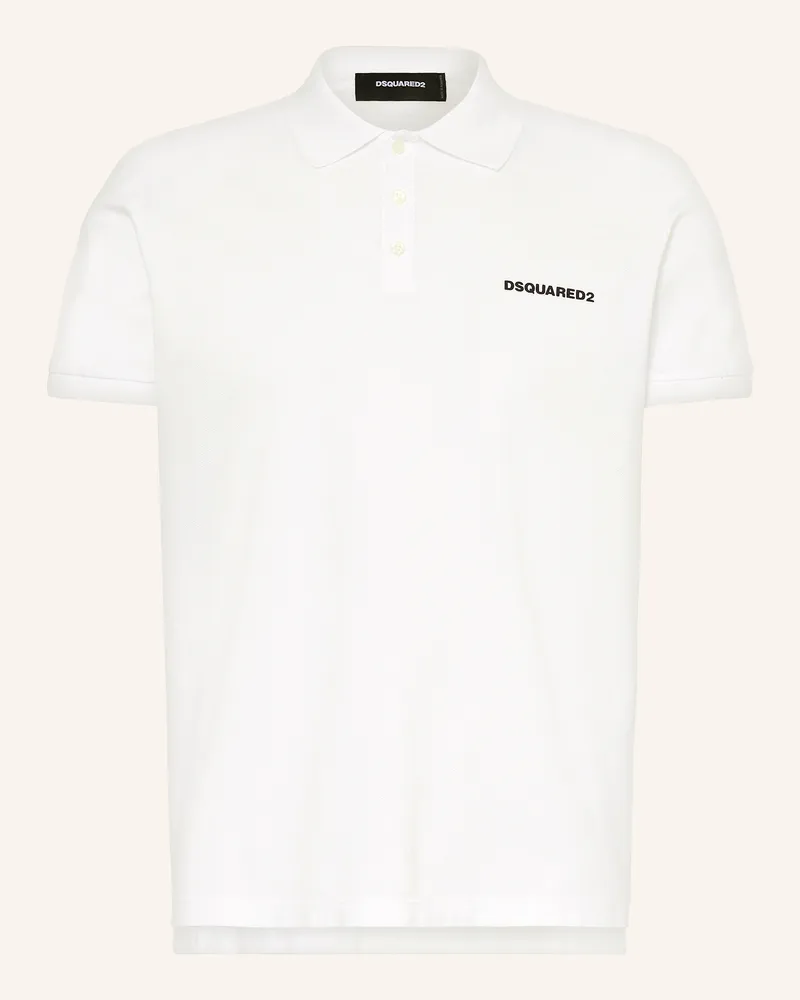 Dsquared2 Piqué-Poloshirt Weiss