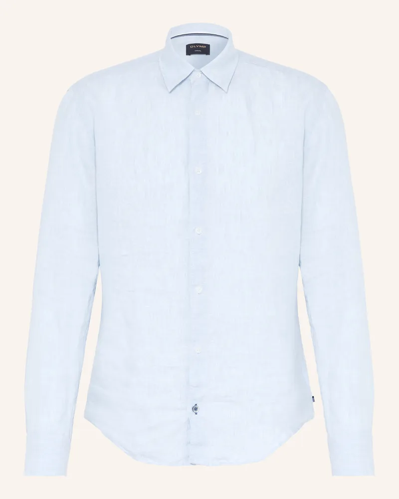 Olymp Leinenhemd regular fit Hellblau