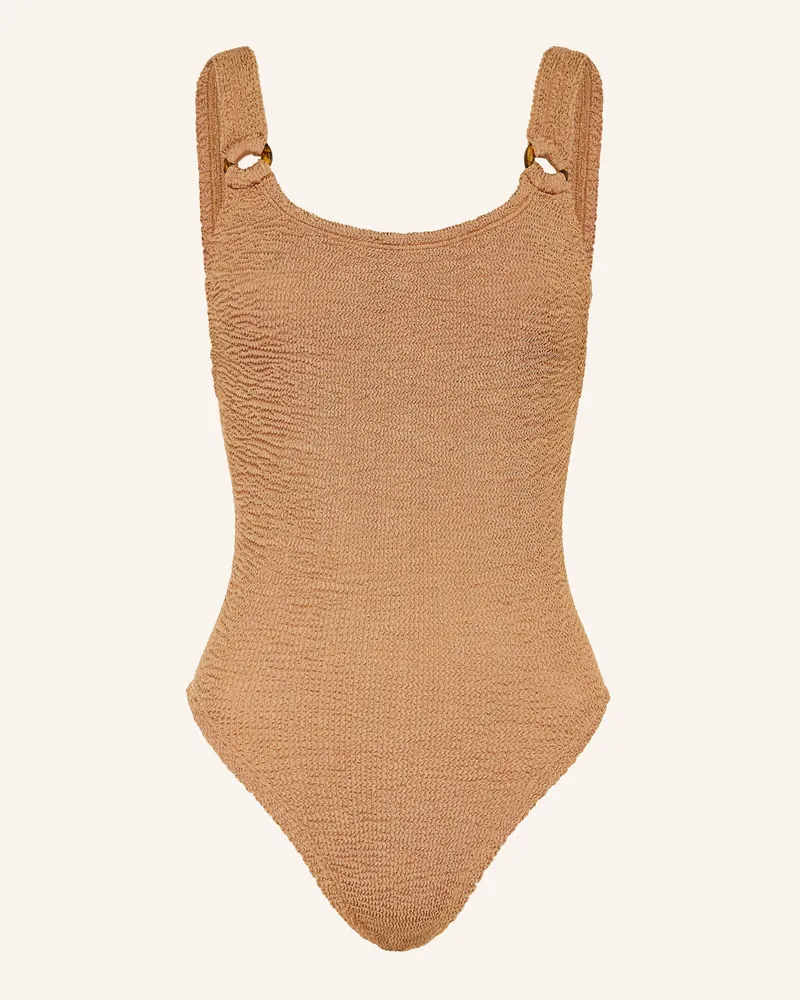 Hunza G Badeanzug Domino braun Braun