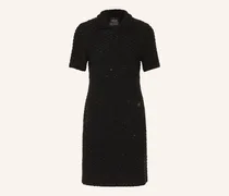 Strickkleid Mit Pailletten schwarz