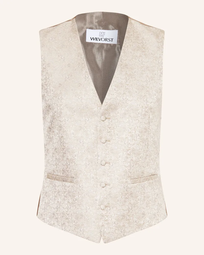 Wilvorst Anzugweste Extra Slim Fit beige 065