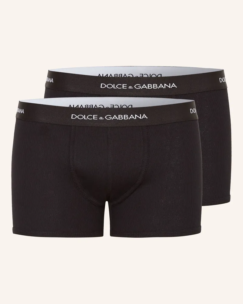 Dolce & Gabbana 2er-Pack Boxershorts schwarz Schwarz