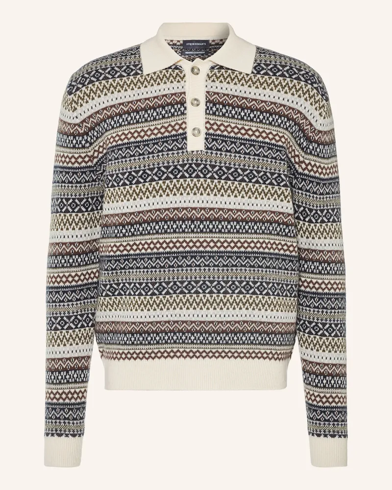 Strokesman's Strokesman Strick-Poloshirt weiss Ecru