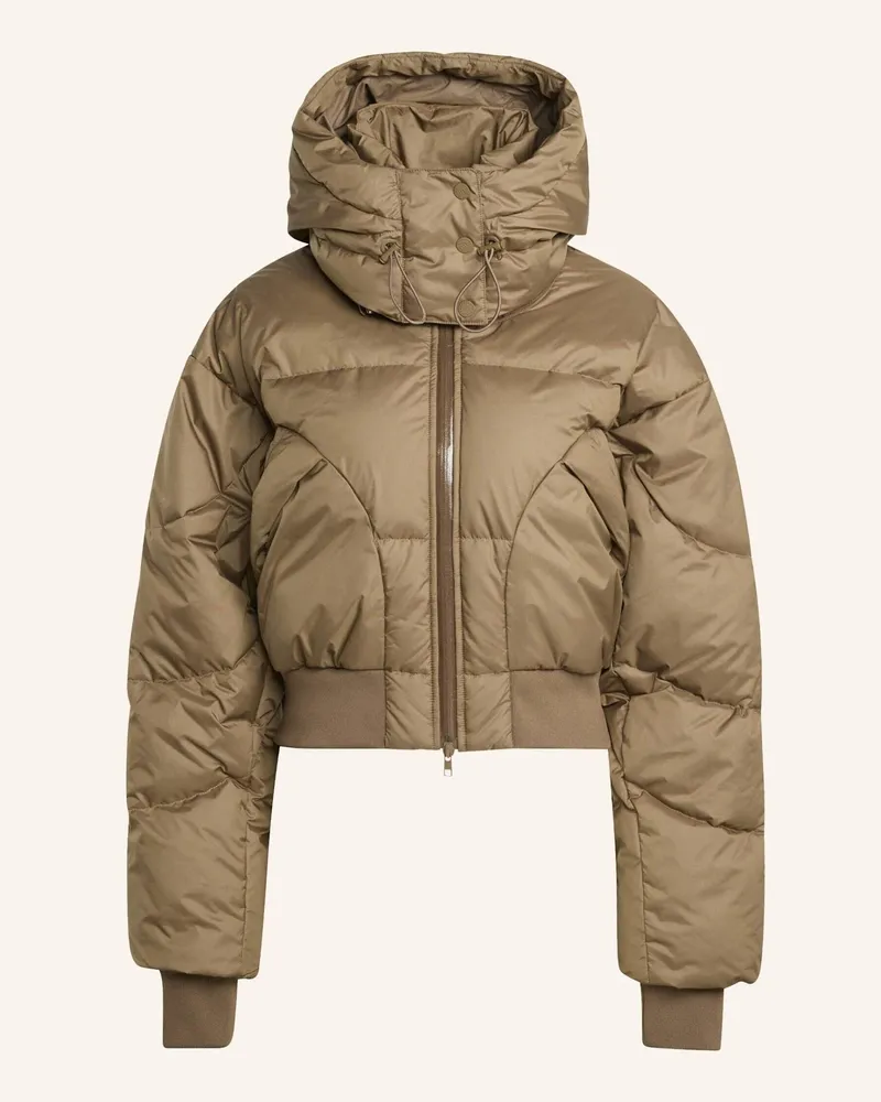 adidas ADIDAS BY STELLA MCCARTNEY CROPPED PADDED WINTERJACKE Braun